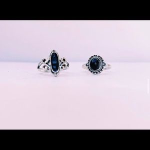 Black Vintage Ring Duo